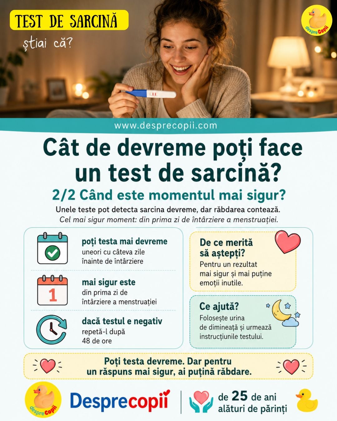 test de sarcina bebe 